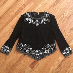 Beaded sequin top